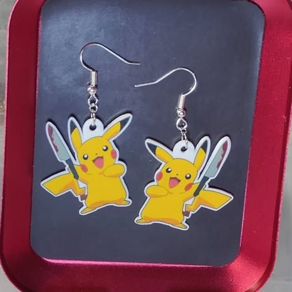 Horror Pikachu Earrings or Charms